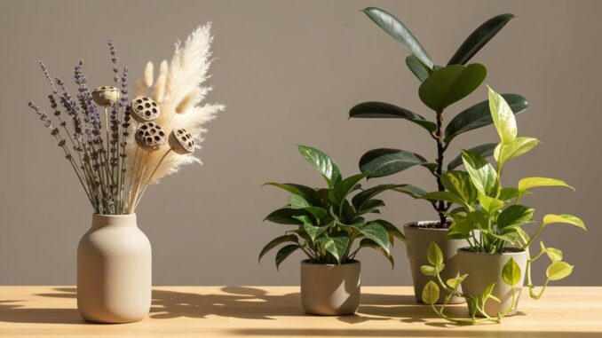 getrocknete Blüten und Vermietungen