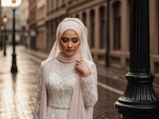 hijabfreundliche Braut wetterfeste Stylings