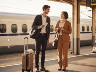 Flitterwochen Japan Schienen-Etikette