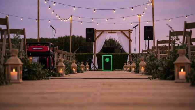 outdoor wedding sound power