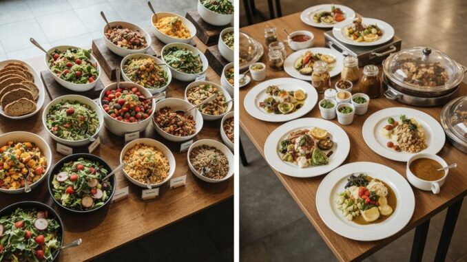 vegane allergikerfreundliche Buffet vs Männer